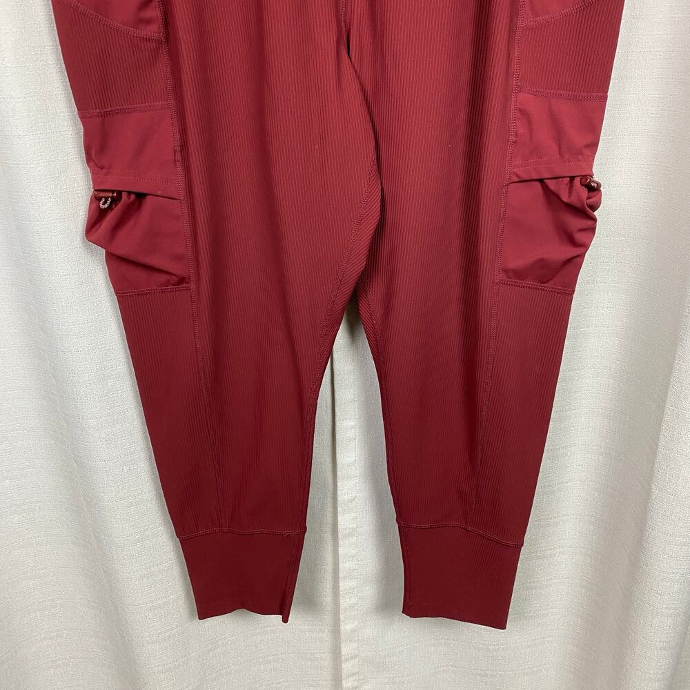 Free People Movement Red Take A Hike Harem Jogger Pants Sz.L - Picture 7 of 13
